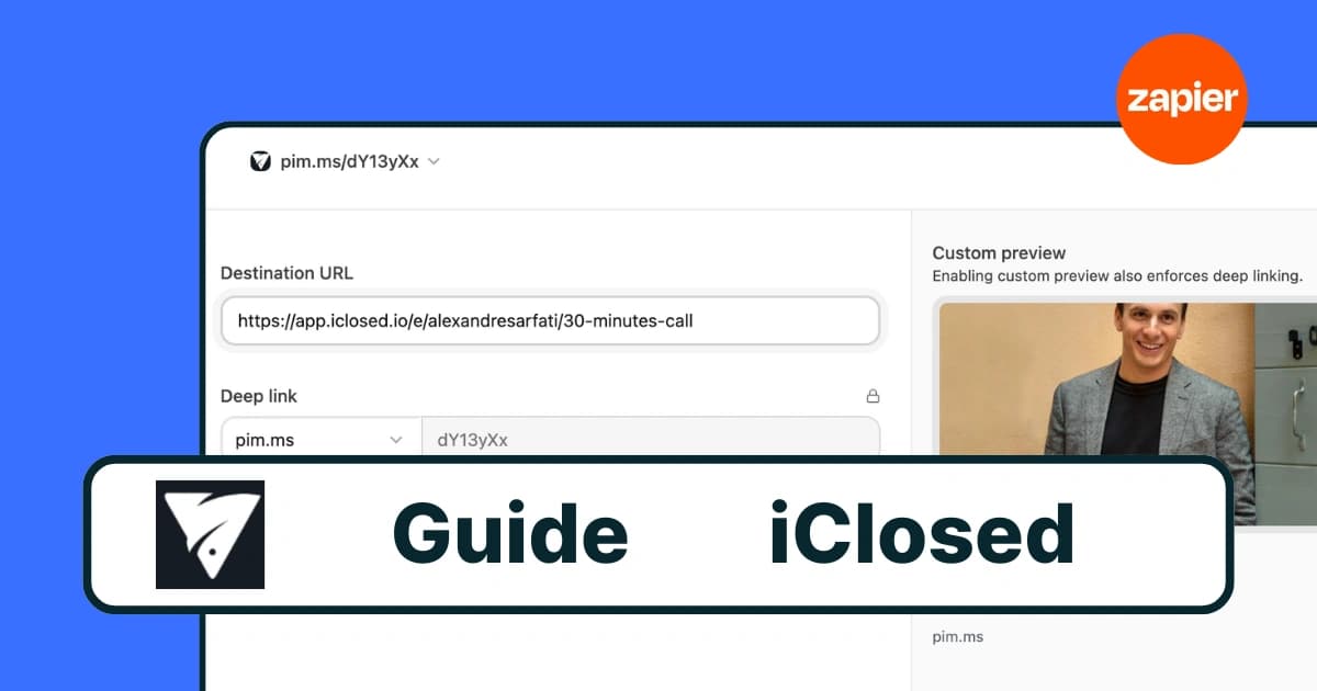 Step-by-step guide to track your iClosed meetings with PiMMs using Zapier