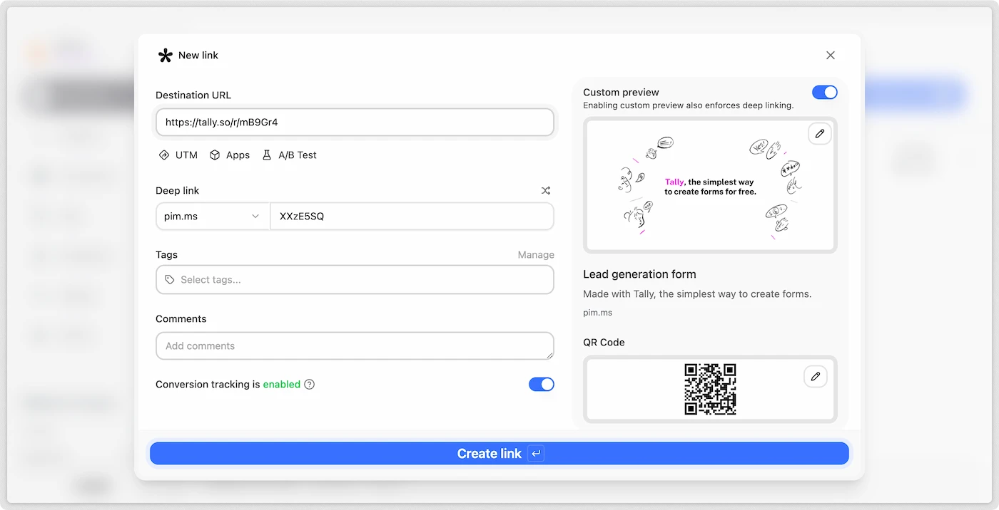PiMMs tracking link tally