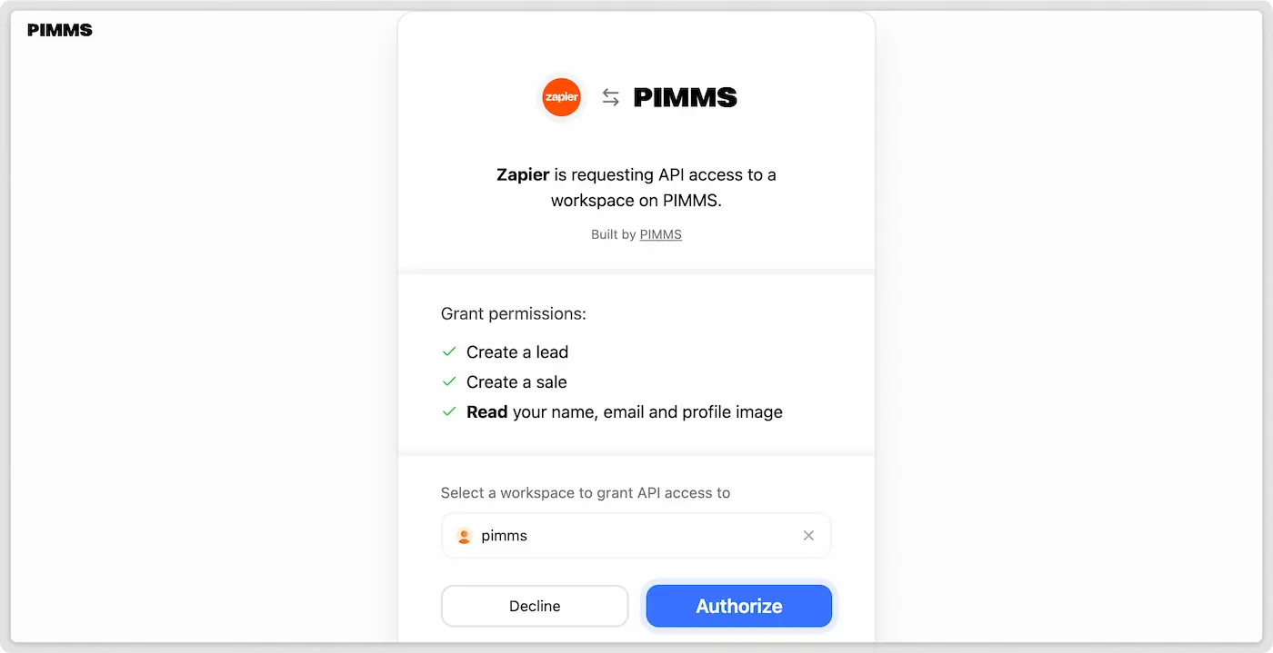 Zapier approve permissions