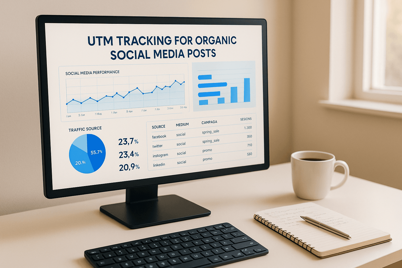 Utm tracking for organic social media posts