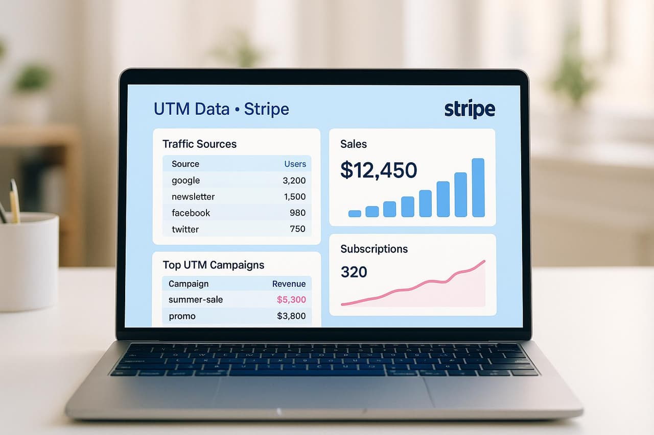 How to track stripe sales and subscriptions with utm links (without writing code)